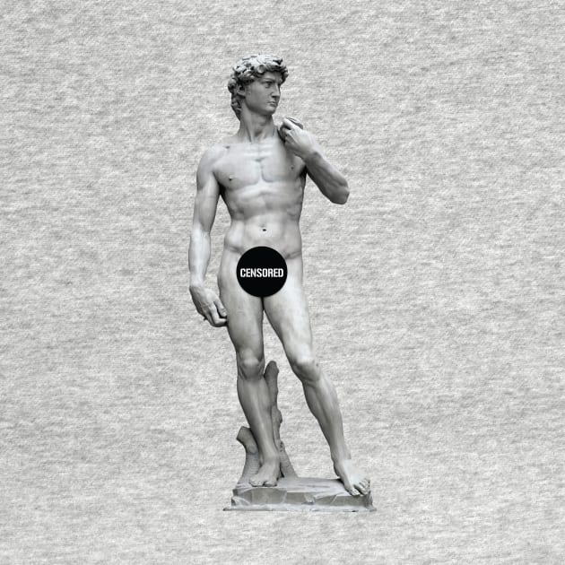 David Michelangelo Renaissance Sculpture Censored Art by XOZ